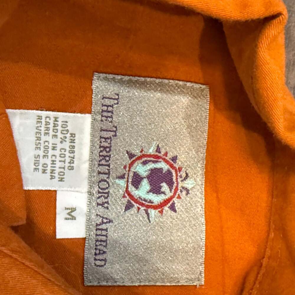 The Territory Ahead Men's Orange Long Sleeve Button Down Shirt - Picture 7 of 8
